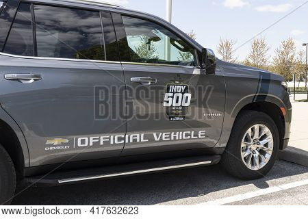 Indianapolis - Circa April 2021: Special Logo Commemorating The Indianapolis 500 At Indianapolis Mot
