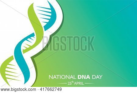 Vector Illustration Of National Dna Day Observed On April 25