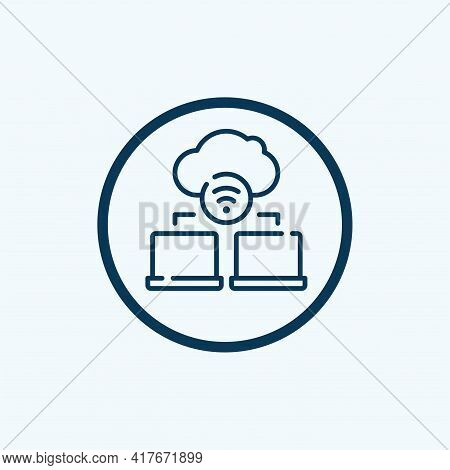Cloud Computing Icon Isolated On White Background From Cloud Computing Collection. Cloud Computing I