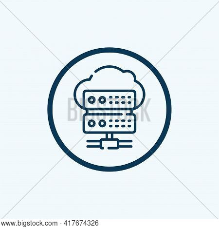Cloud Database Icon Isolated On White Background From Cloud Computing Collection. Cloud Database Ico