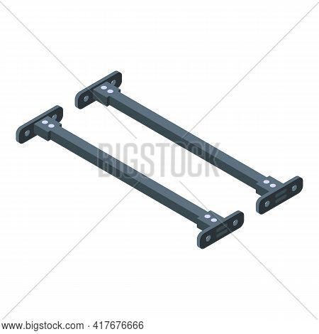 Car Roof Bars Icon. Isometric Of Car Roof Bars Vector Icon For Web Design Isolated On White Backgrou