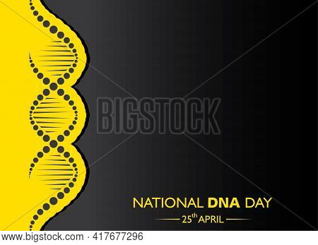 Vector Illustration Of National Dna Day Observed On April 25