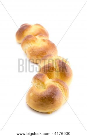 Petit pain sur blanc Closeup