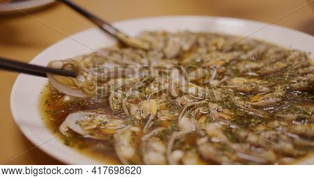 Chaozhou style cuisine clam in restuarnt 