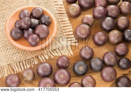 Exotic Fruit Of The Jabuticaba - Plinia Cauliflora