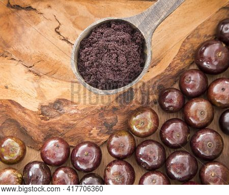 Exotic Fruit Of The Jabuticaba - Plinia Cauliflora
