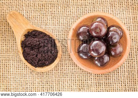 Exotic Fruit Of The Jabuticaba - Plinia Cauliflora