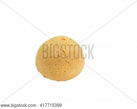 Mochi Bun, A Close Up Of Japanese Traditional Homemade Mochi Bread Bakery Isolated On White Backgrou