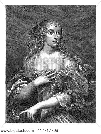 Portrait of Louise Francoise de La Baume Le Blanc de la Valliere, mistress of Louis XIV.