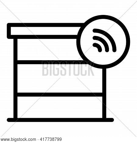 Remote Control Garage Icon. Outline Remote Control Garage Vector Icon For Web Design Isolated On Whi