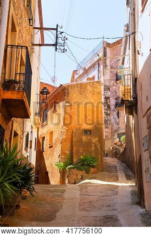 Historic village Pratdip in the mountains in Spain