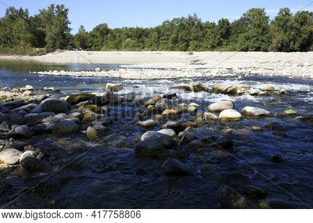Castano Primo (mi), Italy - June 05, 2017: Ticino River, Castano Primo, Lombardy, Italy