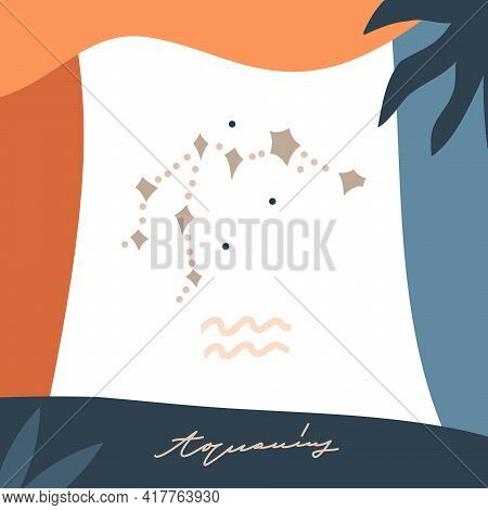 Hand Drawn Vector Abstract Stock Graphic Simple Astrology Celestial Illustration Card Art With Moder