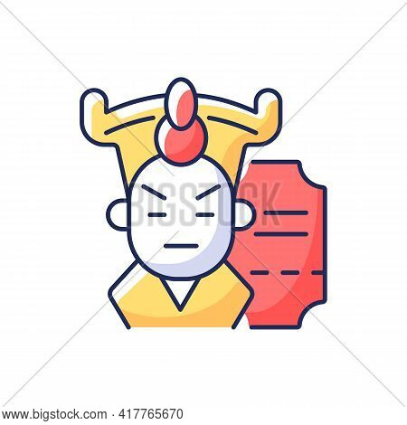 Chinese Opera Rgb Color Icon. Traditional Cantonese Performative Art. Classical Asian Theater In Bei