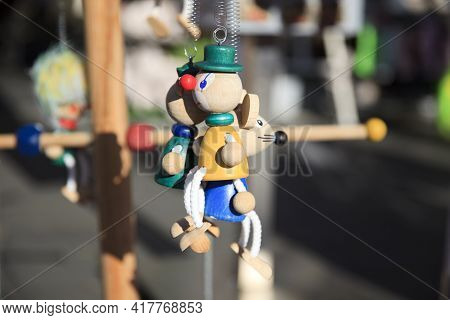 Postojna / Slovenia - December 9, 2017: A Wooden Souvenir In A Shop Near Postojna Cave, Slovenia