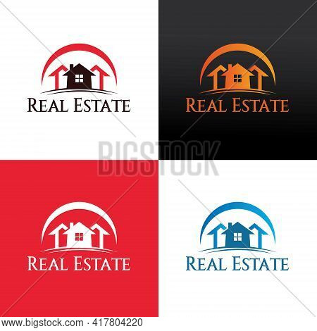 Real Estate Logo Design Template. Vector Illustration