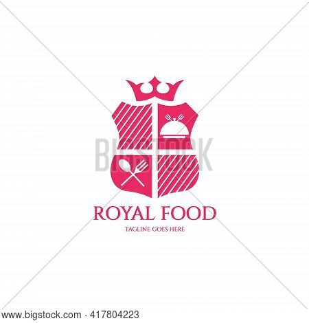 Royal Food Logo Design Template. Vector Illustration