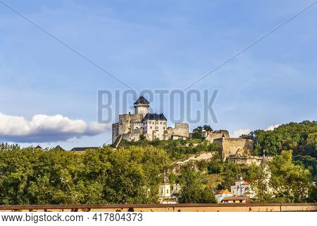 Trencin Castle Is A Castle Above The Town Of Trencin In Western Slovakia.