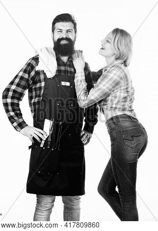 Family Bbq Ideas. Delicious Grilled Recipes. Backyard Barbecue Party. Couple In Love Getting Ready F