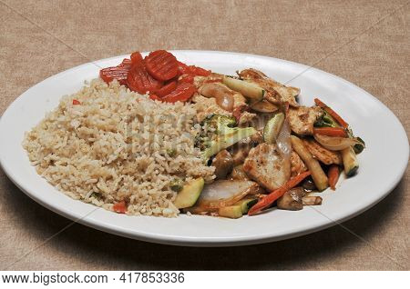 Traditional Japanese Cuisine Dish Known As Hibachi Chicken