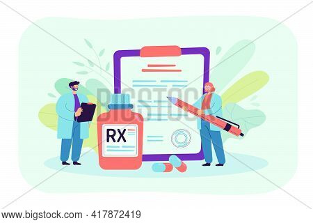 Rx Prescription Flat Vector & Photo (Free Trial) | Bigstock