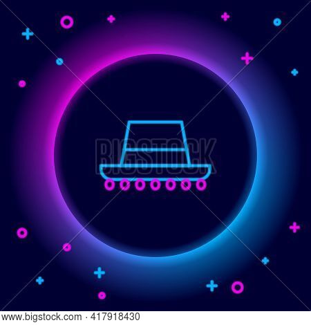 Glowing Neon Line Traditional Spanish Hat Icon Isolated On Black Background. Colorful Outline Concep