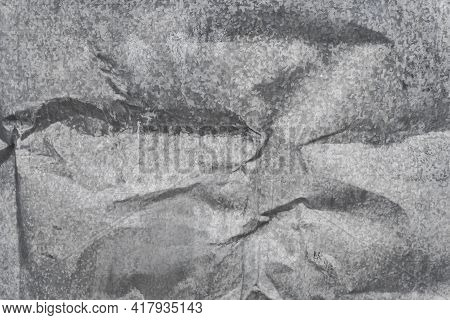 Dent On Galvanized Iron, Dent On Metal Texture Background.
