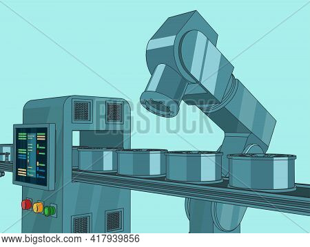 Robotic Industrial Factory Line