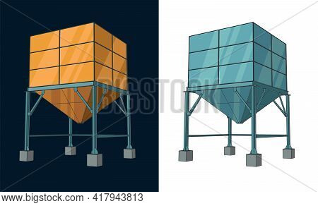 Silo Storage Illustration
