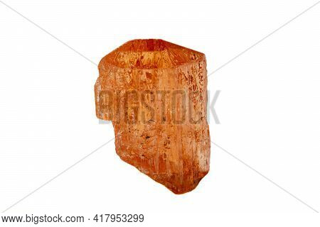 Macro Tourmaline Mineral Stone On White Background