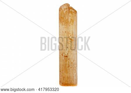 Macro Tourmaline Mineral Stone On White Background