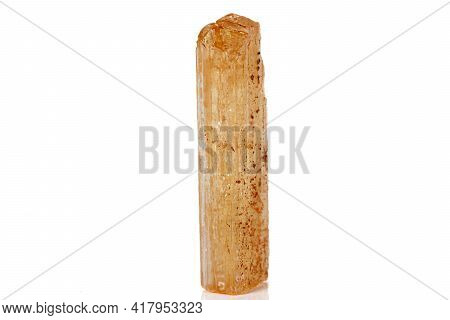 Macro Tourmaline Mineral Stone On White Background