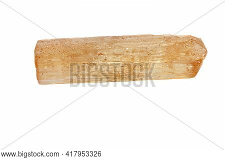 Macro Tourmaline Mineral Stone On White Background
