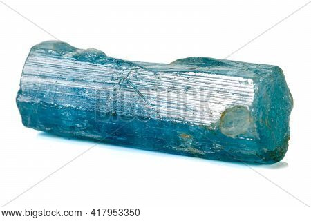 Macro Tourmaline Mineral Stone On White Background