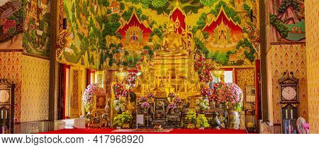 Wat Don Mueang Phra Arramluang Buddha Statue Figure Thailand.