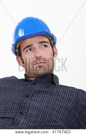 ชาย hardhat น่าสนใจ