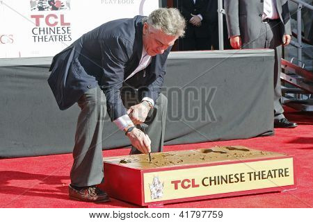 LOS ANGELES, CA - FEB 4: Robert De Niro na ceremoniálu, kde Robert De Niro je poctěn s rukou a 