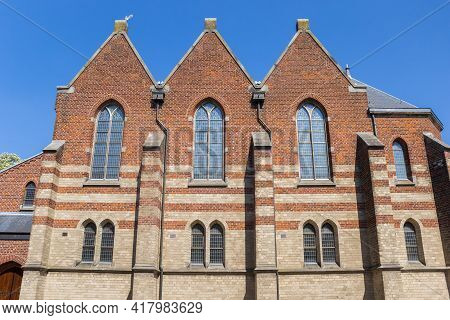 Side Windows Of The Historic Church In Rijssen, Netherlands