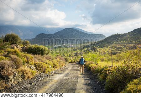 Beautiful landscapes on the Carian trail. Aegean Sea, Turkey.