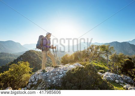 Beautiful landscapes on the Carian trail. Aegean Sea, Turkey.