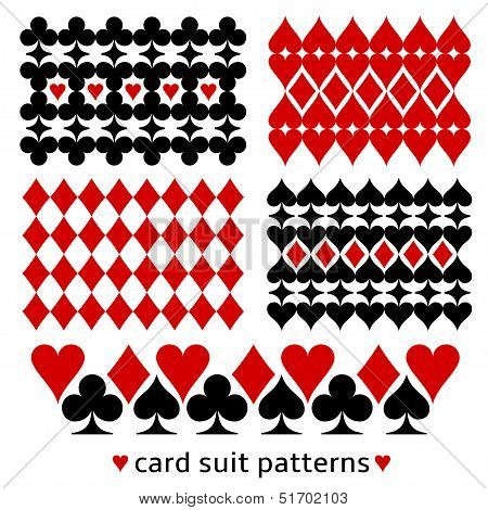 Background patterns with card suits