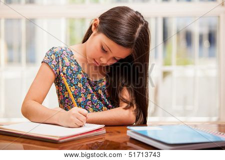 Focused on homework