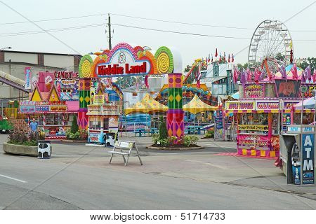 Entrance To Kiddie Land At The Indiana State Fair In Indianapolis