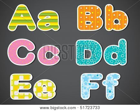 Illustration of the letters of the alphabet