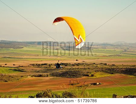 Paraglider in the sky