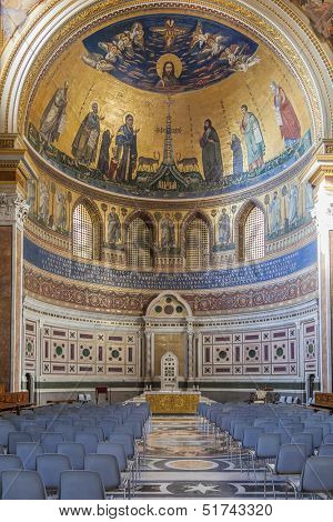 Section of the interior of Basilica of St. John Lateran in Rome.