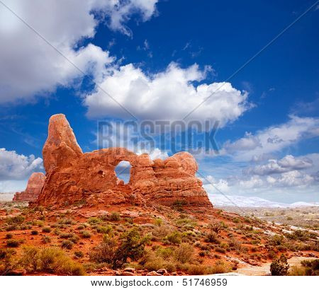 Arches National Park Turret Arch in Moab Utah USA