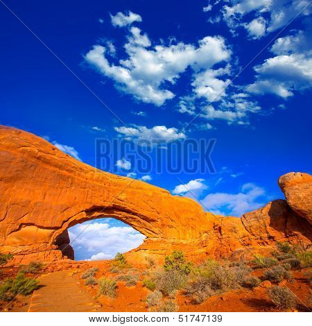 Arches National Park North Window section in Moab Utah USA