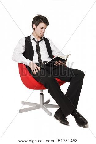 Man reading a book
