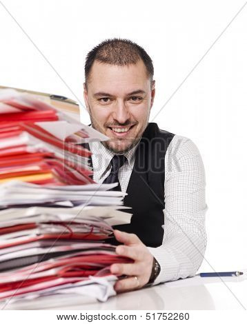 Man behind a office desk